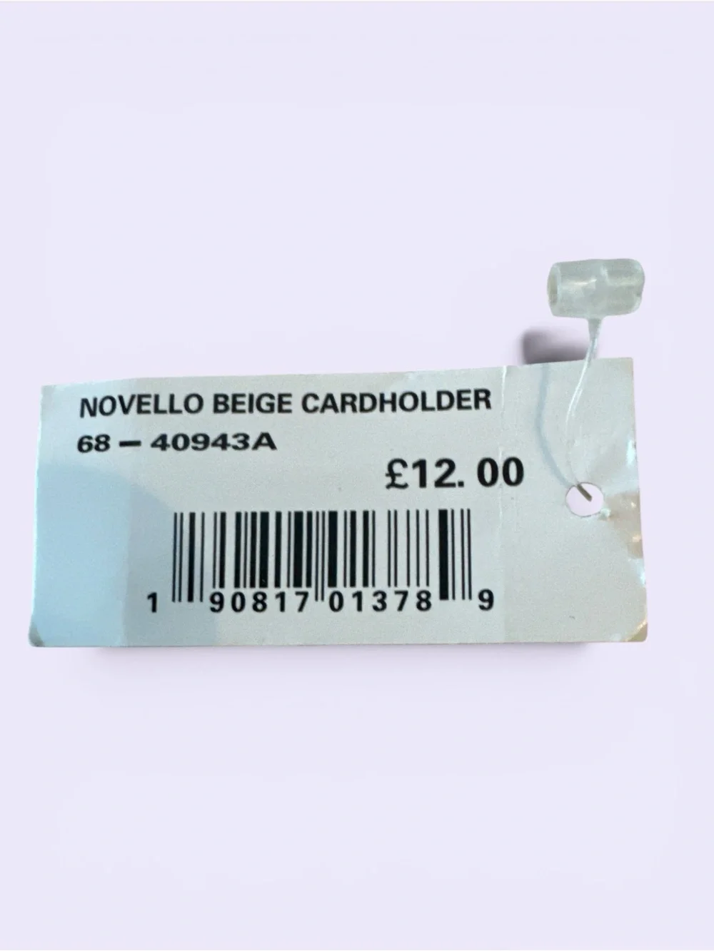 NWT Harrods Novello White Card Holder with Gold Plaque